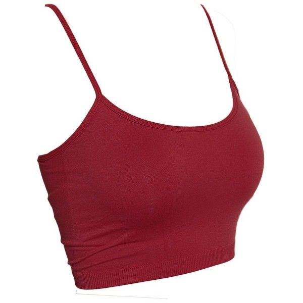 TheMogan Women's Spaghetti Strap Tank Top Crop Cami Bra - Burgundy -... ($3.99) ❤ liked on Polyvore featuring tops, shirts, red tank, red camisole, cropped camisoles, burgundy shirt and spaghetti strap crop top Crop Top Png, Red Cami, Spaghetti Strap Shirt, Burgundy Crop Top, Red Camisole, Burgundy Shirt, Cami Bra, Spaghetti Strap Crop Top, Strap Tank Top