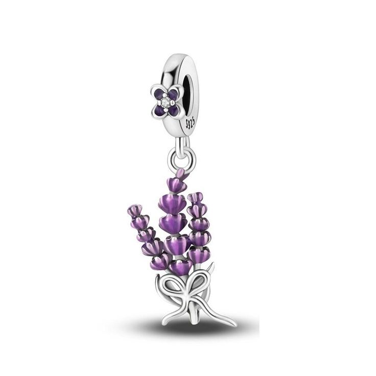 Enhance your accessory collection with our exquisite 925 Sterling Silver Charm Bead Pendant, designed to fit Pandora bracelets.  This versatile piece is compatible with a variety of popular bracelet and necklace brands, offering effortless customization.   Presented in an elegant gift box, it's perfect for special occasions like birthdays, anniversaries, or holidays.  Elevate your style with this stunning charm, crafted with precision and imbued with meaningful charm. Sterling Silver Flower Charm Gift, Purple Jewelry With Dangling Charms For Gifts, Purple Charm Bracelet Gift, Flower Charm Jewelry With Round Beads For Gift, Gift Charm Bracelet With Round Beads In Sterling Silver, Sterling Silver Charm Bracelet With Round Beads For Gift, Purple Sterling Silver Jewelry With Flower Charm, Sterling Silver Bracelets With Dangling Charms As Gift, Sterling Silver Bracelet With Flower Charm