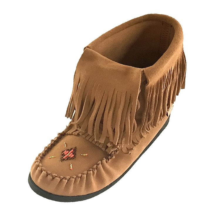 Women's Genuine Suede Fringed Moccasin Boots Womens Moccasin Boots, Fringe Moccasin Boots, Double Fringe, Moccasin Pattern, Fringe Moccasins, Beaded Moccasins, Moccasin Shoes, Suede Moccasins, Moccasin Boots