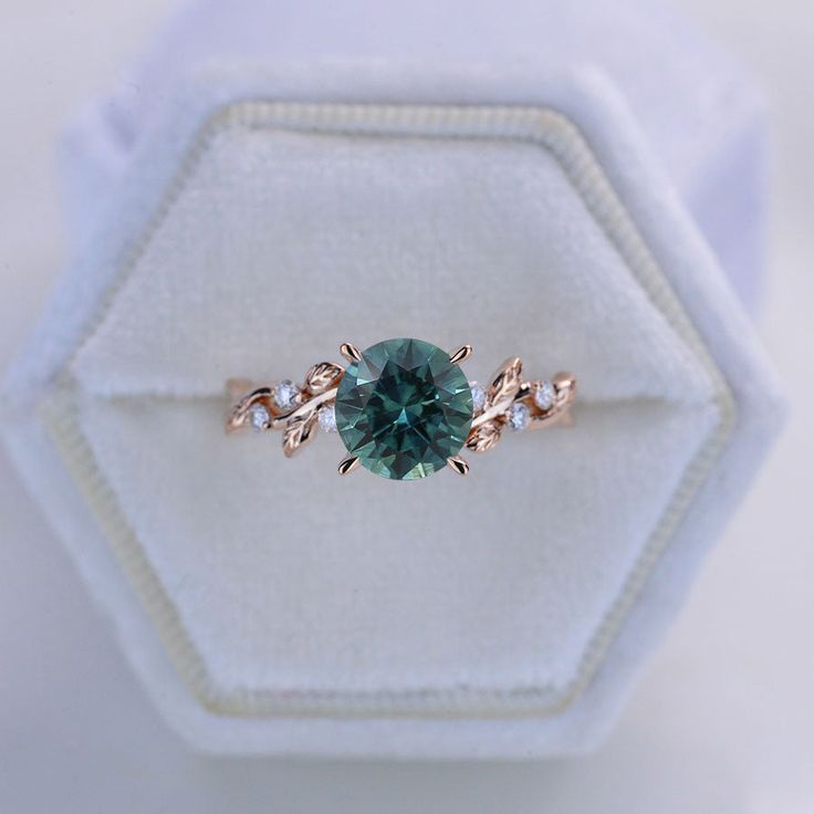 2 Carat Teal Sapphire Floral Yellow Gold Engagement Ring Yellow Sapphire Ring Engagement, Dream Wedding Ring, 14k Yellow Gold Engagement Ring, Yellow Gold Engagement Ring, Teal Sapphire, Paper Ring, Colored Engagement Rings, Sapphire Engagement Ring Blue, Round Cut Engagement Rings