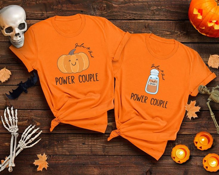 Power Couple Halloween Pumkin Halloween T-shirt Halloween Shirts For Couples, Shirts For Couples, Halloween Couple, T Shirt Ideas, Couple Shirt, Halloween Shirts, Power Couple, Couple Halloween, Halloween T Shirt