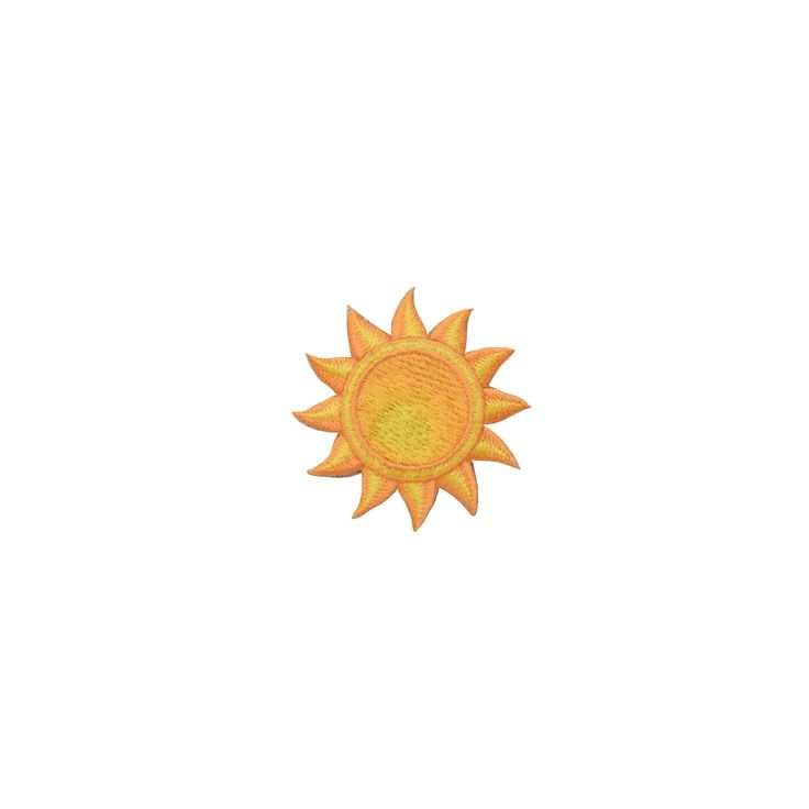 an orange and yellow sun on a white background