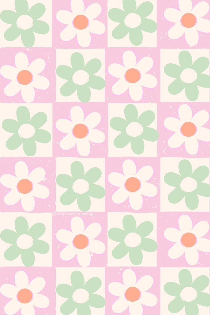 Pastel checkered daisy background wallpaper

#checkeredflowerbackground #pastelflowerpattern #checkerpattern #preppyflowerpattern #checkerboard #flowercheckerpattern #pastel 80s Flower Pattern, Traffic Cone Painted, Cheap Aesthetic, Checker Wallpaper, Retro Painting, Easter Wallpaper, Cute Fall Wallpaper, Textile Prints Design, Retro Background