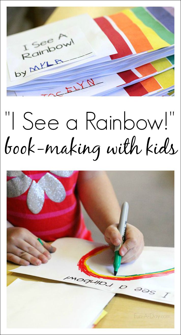 i see a rainbow book making with kids