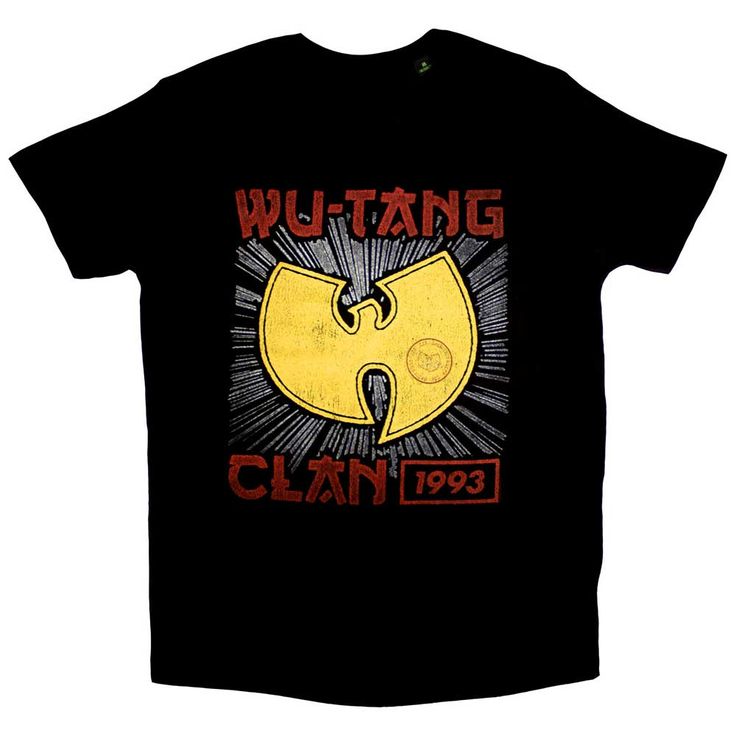 Represent Wu-Tang With PrideEmbrace the spirit of the Wu with our Officially Licensed Wu-Tang Clan T-Shirt. Whether you're a die-hard fan of the legendary hip-hop group or a lover of iconic streetwear, this tee is a must-have addition to your collection.Features and BenefitsOfficially Licensed: Show your support for the Wu-Tang Clan with this officially licensed merchandise. You're not just wearing a tee; you're wearing a piece of history.Premium Quality: Made from soft, durable materials that w Retro Black T-shirt For Fan Conventions, Pop Culture T-shirt For Fan Conventions, Band Merch T-shirt For Fan Events, Band Merch T-shirt With Graphic Print For Fans, Band Merch Graphic Print T-shirt For Fans, Graphic Tee For Fan Gatherings, Cotton Graphic T-shirt For Fan Gatherings, Band Logo T-shirt Fan Apparel, Band Logo T-shirt For Fans