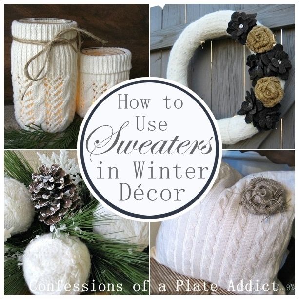 how to use sweaters in winter decor