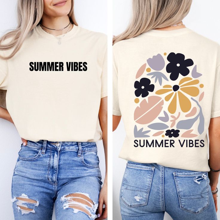 Summer Vibes boho floral shirt, add a burst of artistic flair to your wardrobe with our Comfort Colors T-Shirt, featuring a stunning graphic of boho abstract art flowers. Crafted from ultra-soft, pigment-dyed cotton, this tee offers exceptional comfort and a relaxed fit. The vibrant and eclectic floral design brings a touch of bohemian elegance, making it perfect for any casual outing or creative endeavor. Embrace the beauty of nature and art with this unique, stylish piece that effortlessly combines comfort and individuality. WASHING Machine wash, tumble dry low. Do not use bleach. SIZING Please use the size chart provided in order to choose the size best fitted to you. Spring Casual T-shirt With Abstract Print, Summer Crew Neck T-shirt With Abstract Print, Casual Spring T-shirt With Abstract Print, Summer Bohemian Relaxed Fit Shirt, Spring Tropical Print Graphic Tee, White T-shirt With Abstract Print For Summer, Multicolor Bohemian T-shirt For Spring, Spring Crew Neck T-shirt With Abstract Print, Bohemian Multicolor T-shirt For Vacation