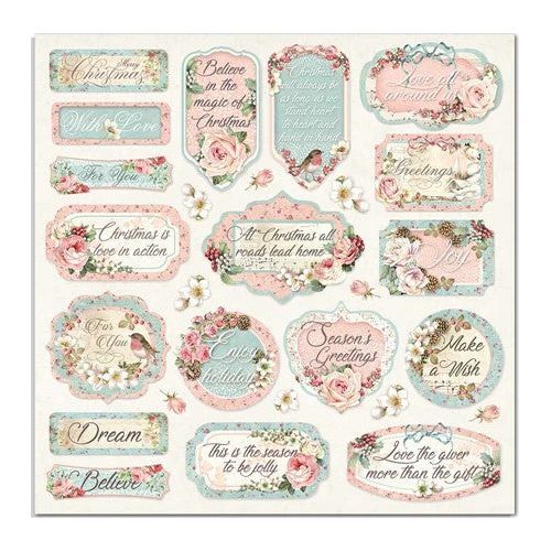 stickers with flowers and sayings for scrapbooking, cards or other crafts