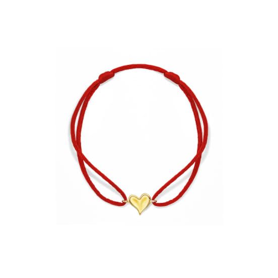 Designed as an expression of love, the Eros Collection evokes the true beauty of the one who wears it. 18K Gold, Adjustable Red Cord, Diameter: 3" Luxury Red Jewelry With Heart Charm, Luxury Adjustable Heart Bracelet, Luxury Adjustable Heart-shaped Bracelet, Luxury Adjustable Heart-shaped Jewelry, Adjustable Gold Luxury Heart Bracelet, Luxury Adjustable Gold Heart Bracelet, Yellow Gold Bracelet As Valentine's Day Gift, Yellow Gold Bracelet For Valentine's Day Gift, Luxury Heart-shaped Bracelet For Valentine's Day