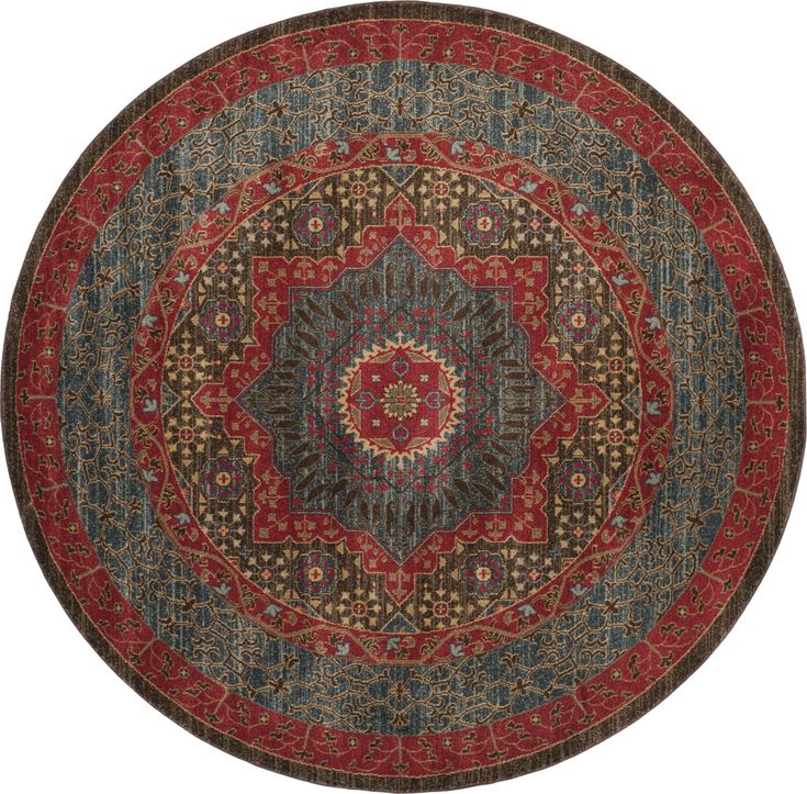 Safavieh Mahal MAH620C Navy/Red Area Rug Space Rugs, Safavieh Rug, Ancient Persian, Persian Motifs, Navy Rug, Round Area Rugs, Star Rug, Persian Area Rugs, Red Area Rug