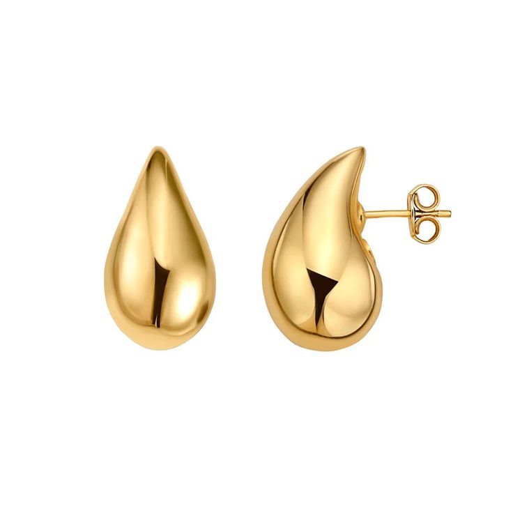 This Gold Tear Drop Hoop Earring is set in 14K Yellow Gold. Sold as a Pair Measures 19 mm Gold 2.53 grams Band Necklace, Tear Drop Earrings, Statement Drop Earrings, Tennis Necklace, 7th Grade, Earrings Collection, White Ring, Tear Drop, Elegant Jewelry