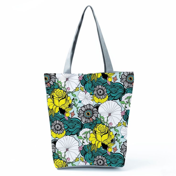 This soft shoulder bag for women is made from good quality canvas and lined with polyester for a smooth finish. Displaying a vivid floral printed design that will instantly brighten your day, this beach tote bag has a zipper closure for extra safety. This large capacity tote bag carries your essentials and even has a n interior pocket. Fitted with two shoulder straps, add this versatile bag to your collection!

Specifications




Types of bags: Shoulder & Handbags

Style: Women Canvas Beach Bags Blue Keychain, Canvas Beach Bag, Canvas Travel Bag, Beach Tote Bag, Canvas Purse, Handbag Outfit, School Bags For Girls, Printed Handbags, Woven Tote Bag