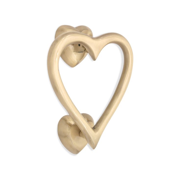 a heart shaped door handle on a white background