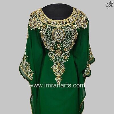 Trendy Fashion ImranArts-D31 Moroccan Kaftan Elegant Farasha Ethnic Abaya Wedding Arabic Dress, Stunning Womens Dresses Abaya Wedding, Wedding Dress Elegant, Arabic Dress, Long Length Dresses, Moroccan Kaftan, Royal Wedding Dress, Dress Embroidery, Arab Fashion, High Quality Dress