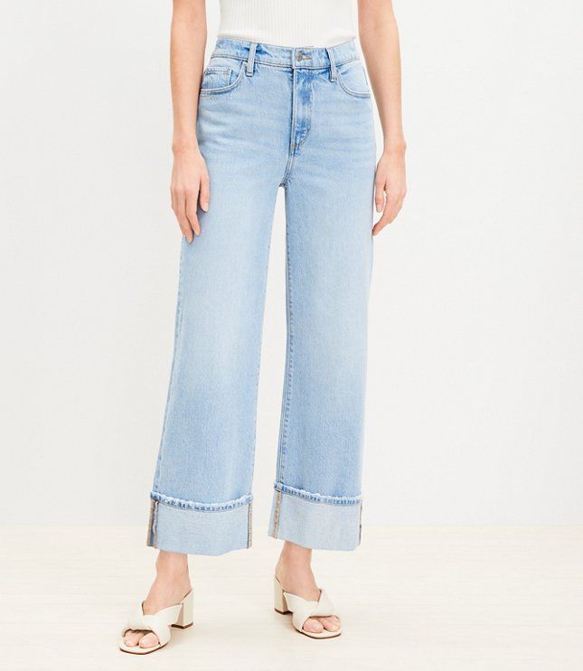 New Clothing Arrivals | Loft Crop Jeans, Cropped Jeans, Effortless Style, Wide Leg, High Rise, Loft, Cuff, Clothes