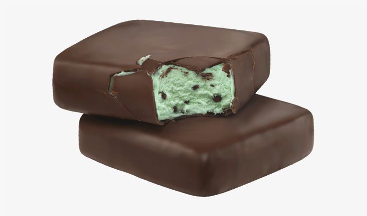 two pieces of chocolate and mint green cake