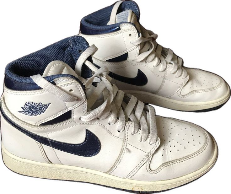 Tags: sneakers, sigh tops, white, navy blue, vintage/thrift, old, beat up, beaters, dirty Jordan 1 Metallic Navy, Nike Vintage Sneakers, Old Nikes, Jordan White, Vintage Thrift, Vintage Sneakers, Nike Vintage, Blue Vintage, Vintage Nike