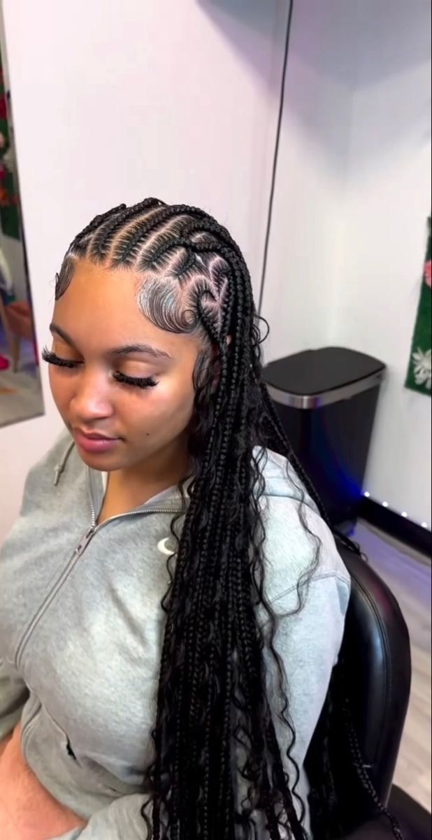 Braided Hairstyles For Black Women Cornrows, Vacation Hairstyles, Feed In Braids Hairstyles, Box Braids Hairstyles For Black Women, Cute Braided Hairstyles, Braided Cornrow Hairstyles, Braids Hairstyles Pictures, Quick Braided Hairstyles, Cute Box Braids Hairstyles