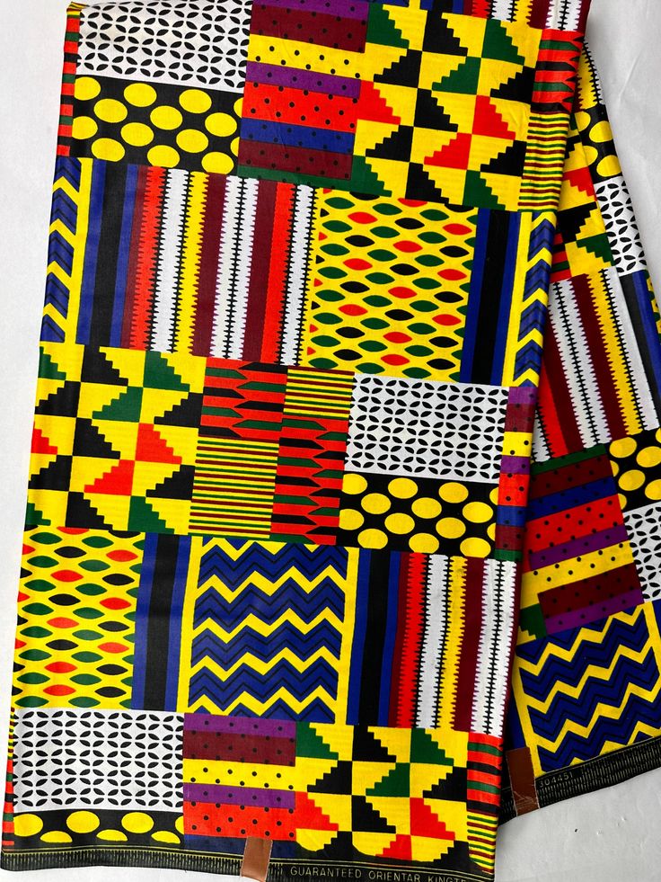 "Material: 100% Cotton TOP QUALITY FABRIC Printed on both Sides Width: 46\" This timeless appeal & adorable African print is perfect for making African Clothing, African Quilts, Upholstery, Home Décor, Unique Accessories and all types of Crafts. FABRIC CUT:        Purchase of 1+ yards per customer will be cut as 1 continuous  piece of fabric up to a maximum length of 6 yard. LABELS: African fabric is sold with an adhesive Manufacturer label attached. Create your unique one of a kind piece. Get i Colorful Cotton Digital Prints, Multicolor Print Fabric, Fitted Multicolor Digital Print Cotton Tops, Cotton Multicolor Digital Prints For Festivals, Multicolor Cotton Digital Prints For Festivals, Multicolor Cotton Fabric For Festivals, Patterned Cotton Fabric With Vibrant Print, Cotton Fabric With Vibrant Patterned Print, Vibrant Print Cotton Fabric