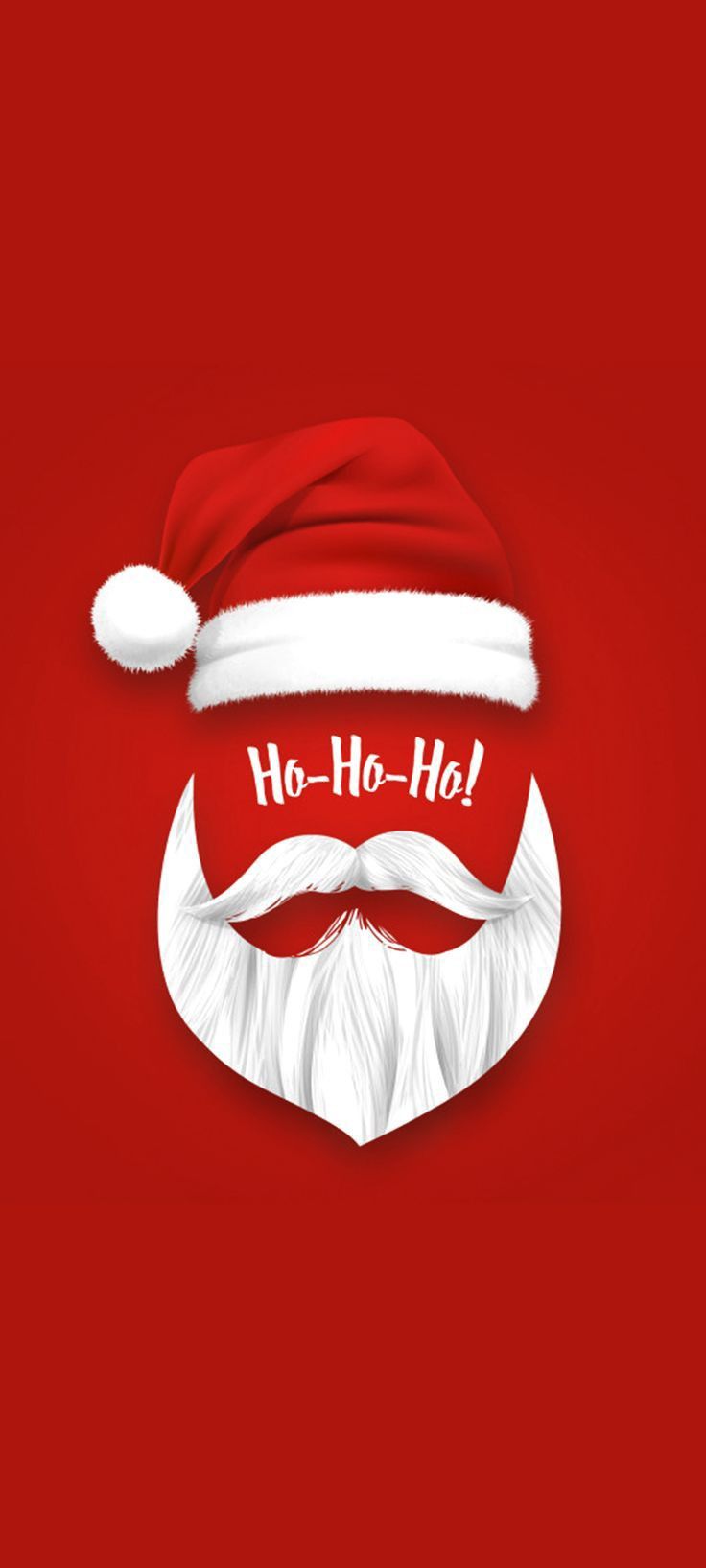 a santa claus hat and beard with the words ho - ho on it's side