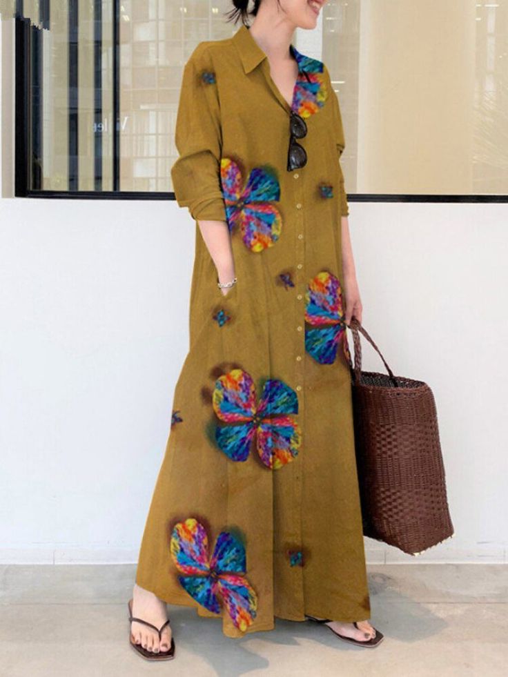 Cotton Linen Striped Loose Irregular Long Dress Summer Maxi Dresses, Loose Shirt Dress, Pocket Maxi Dress, Shirt Dress Summer, Womens Long Dresses, Loose Maxi Dress, Plus Size Maxi, Long Shirt Dress, Plus Size Maxi Dresses