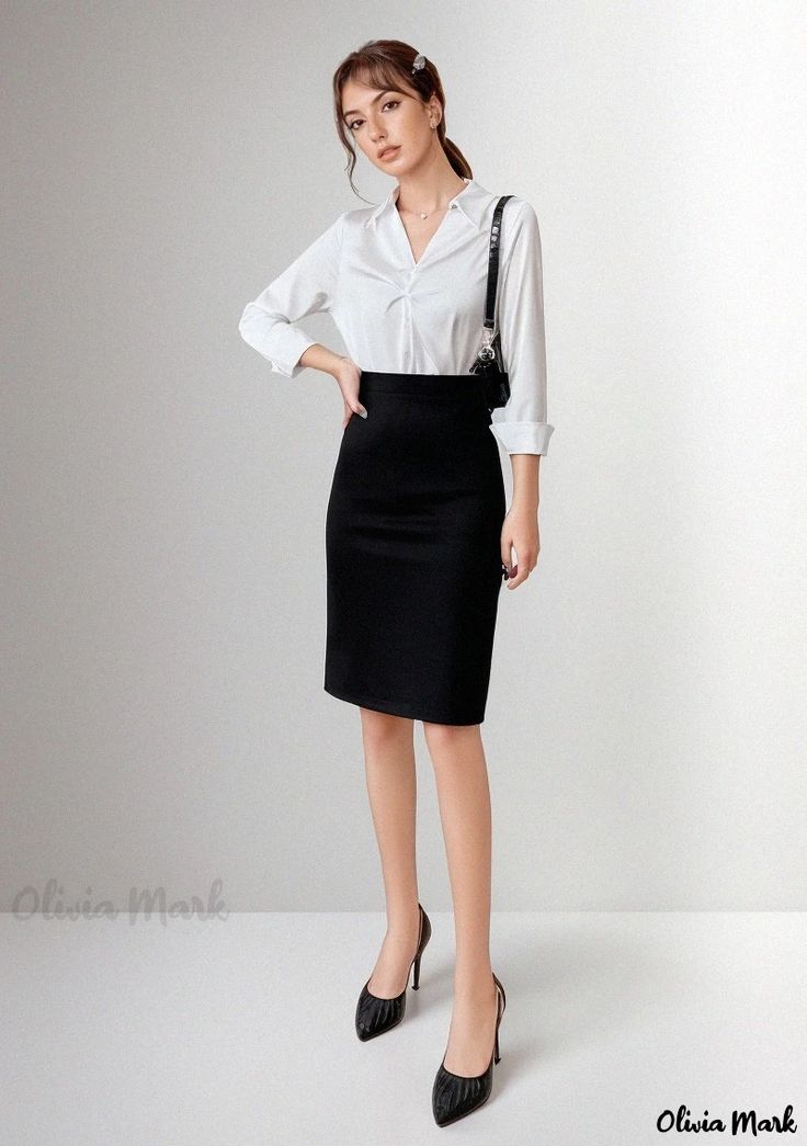 Olivia Mark - Pencil Skirt Style- Tailored Mini Skirt Suit Dress Business Style Women, Women Suit Skirt, Mini Skirt Suit, Slip Shorts, Business Style, Suit Dress, Skirt Style, Body Con Skirt, Style Women