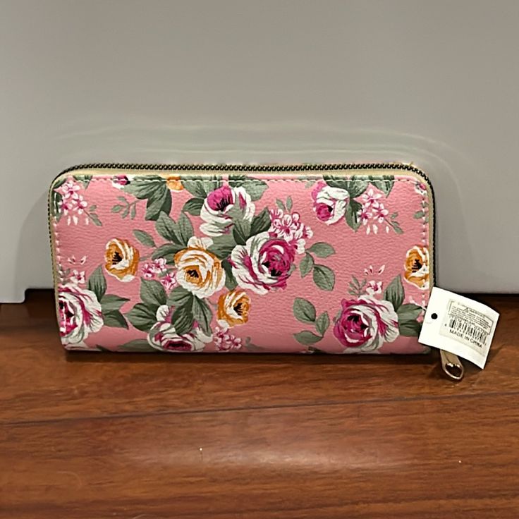 Nwt Never Used Single Zip Wallet, Beautiful Floral Detail All Over. Gold Hardware. No Imperfections, Smoke Free Home. Trendy Pink Travel Coin Purse, Trendy Pink Coin Purse For Travel, Feminine Pink Wallets For Daily Use, Pink Rectangular Feminine Wallet, Pink Feminine Rectangular Wallet, Pink Wallets For Everyday Use In Spring, Pink Travel Coin Purse With Card Slots, Pink Travel Wallet With Card Slots, Pink Feminine Wallet For Everyday Use