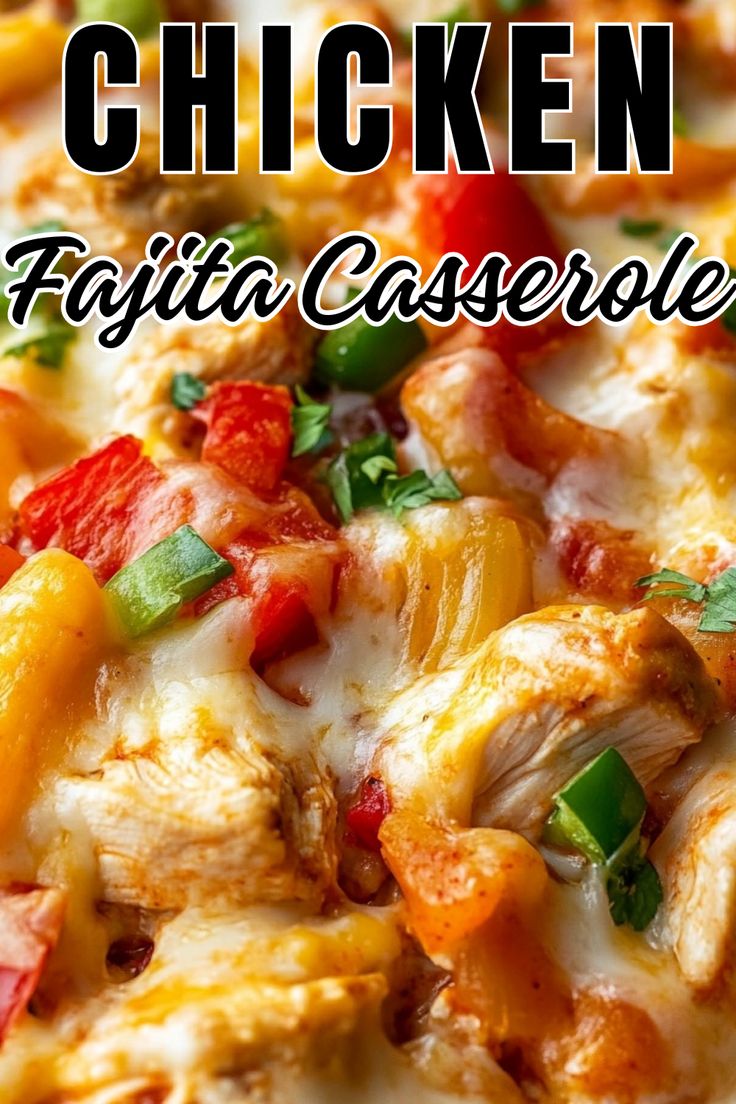 Chicken Fajita Casserole Chicken Fajitas With Rotisserie Chicken, Fajitas Chicken Bake, Fajita Chicken Casserole Oven Baked, Chicken Fajita Casserole With Tortillas, Chicken Fajitas Casserole, Fajita Casserole Recipe, Fajita Chicken Casserole, Peppers And Chicken, Use Rotisserie Chicken