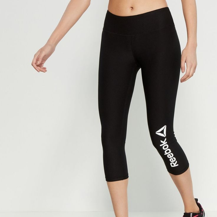 New With Tag,For The 2 X 45 Promotion Add The 2 Pieces To Your Bundle And The Offer Will Be Sent Purple Camouflage, White Spandex, Activewear Print, Pink Workout, Black Capri Leggings, Reebok Black, Womens Camo, Womens Capris, Reebok Women