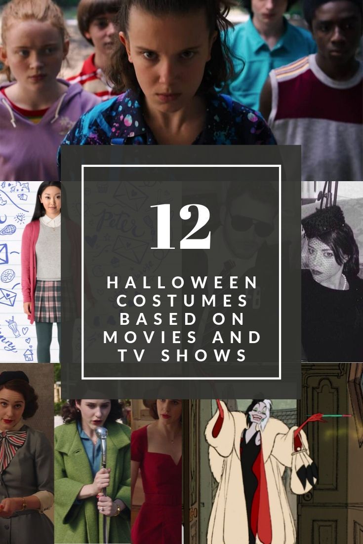 some people are dressed up in costumes and tv shows, with the title 12 halloween costumes based on television shows