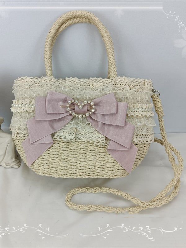 This price is for a bag only. Bag Details:Crochet Bag / Drawstring Top Cute Beige Shoulder Bag Satchel, Cute Beige Shoulder Satchel, Cute Beige Large Capacity Satchel, Cute Beige Rectangular Satchel, Cute Beige Bags For Daily Use, Feminine Beige Rectangular Bag, Cute Cream Bags For Spring, Cute Beige Handheld Shoulder Bag, Cute Handheld Beige Shoulder Bag