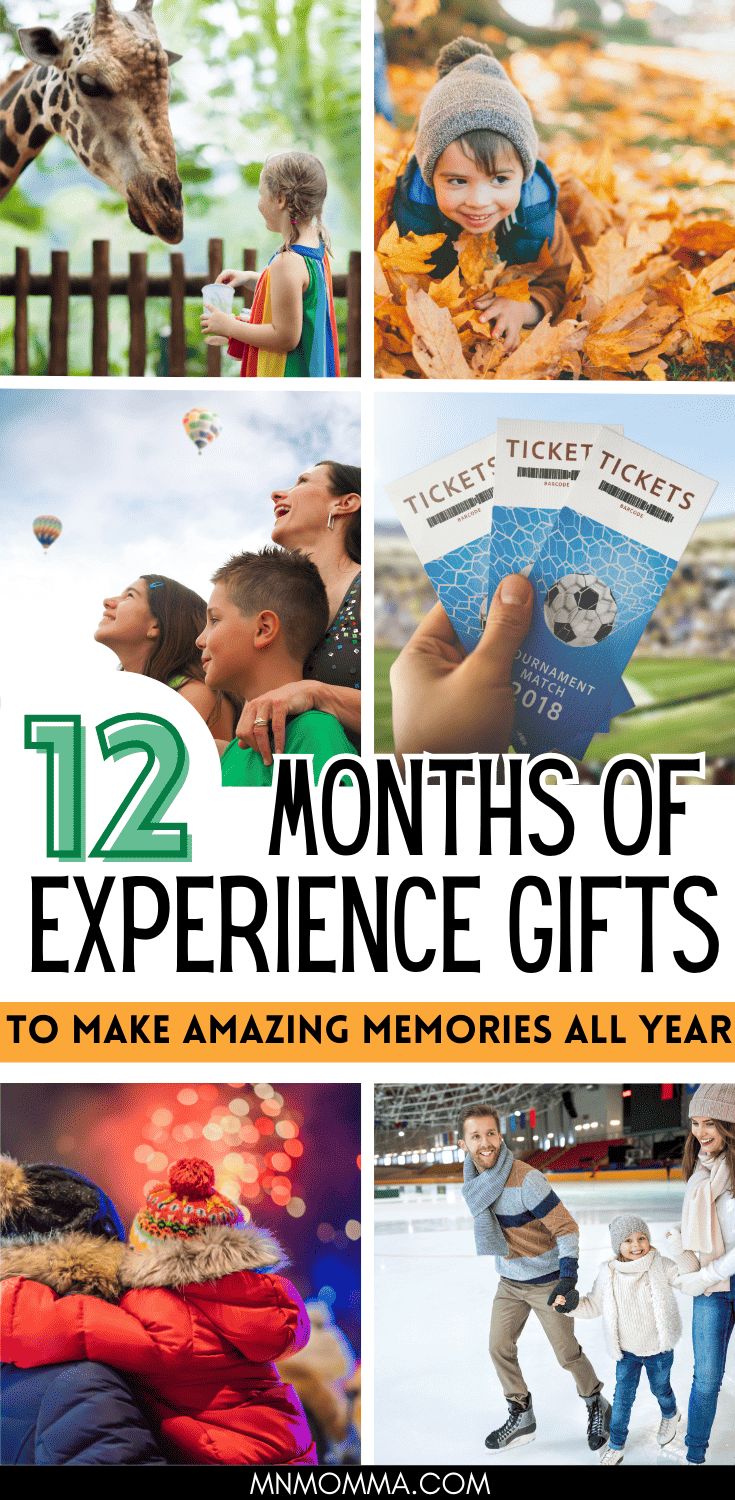 the 12 months of experience gifts to make amazing memories all year