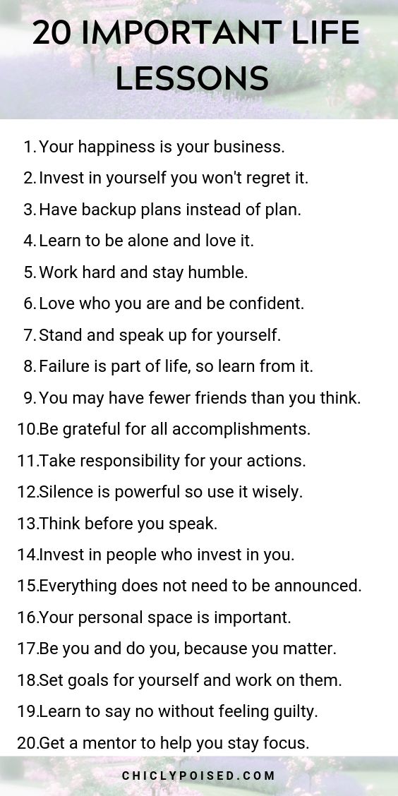 the 20 important life lessons you need to learn