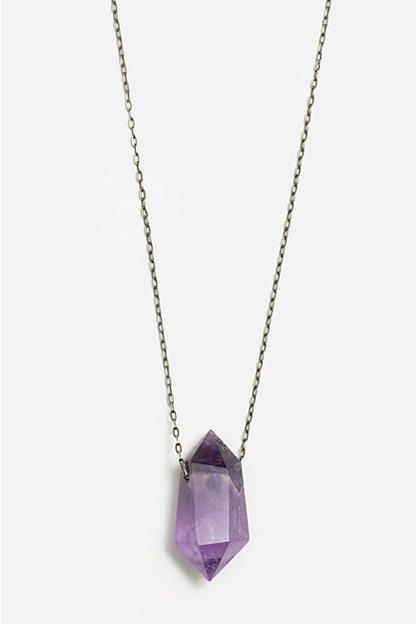 A powerful healing stone, this hand selected amethyst crystal rests on a 22 sterling silver chain. Amethyst has been celebrated throughout the centuries for it s beautiful lavender hue and ability to bring forth the purest aspirations of the wearer. It is thought to enhance intuition, while also calming the mind and spirit. We love amethyst as a stone to wear or hold during morning meditation or quiet, grounding moments in your day. Note: each stone is one-of-a-kind so there may be slight variat Amethyst Dragon, Geode Necklace, Morning Meditation, Gemstone Meanings, Purple Necklace, Fashion Aesthetics, Amethyst Geode, Amethyst Jewelry, Amethyst Purple