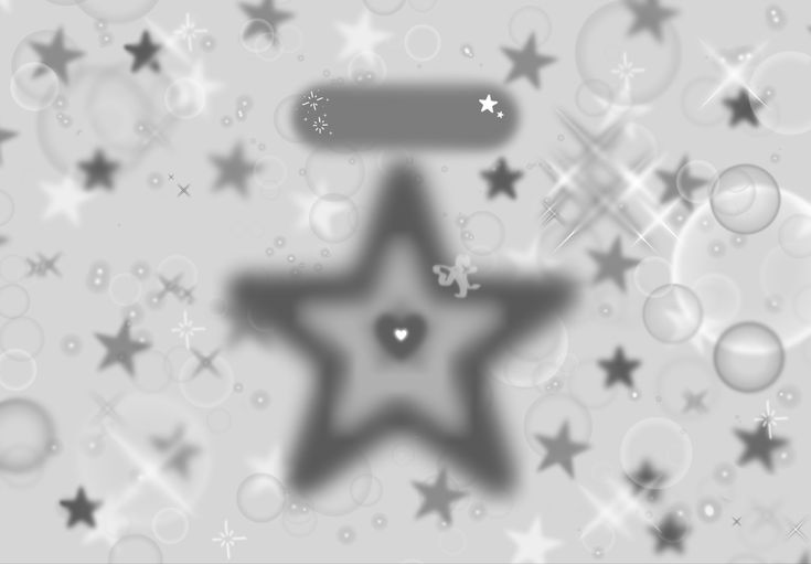 an abstract background with stars and bubbles in the shape of a star on a gray background