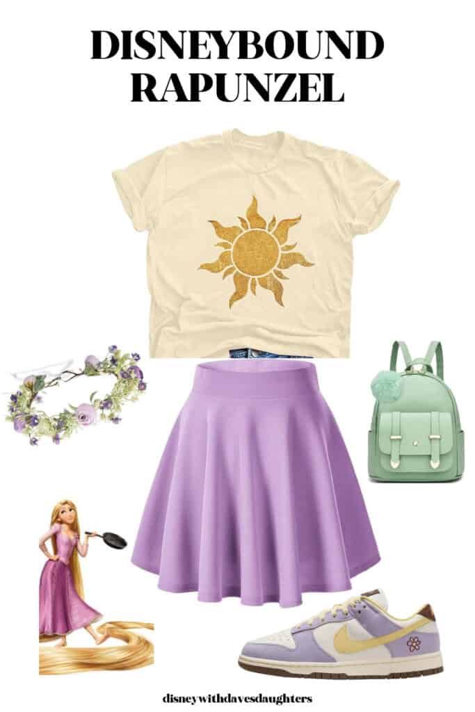 Rapunzel Disneybound, Princess Disneybound, Rapunzel Outfit, Disney Princess Inspired Outfits, Disney Bound Outfits Casual, Disneybound Outfits, Magical Clothes, Disney Outfits Women, Princess Inspired Outfits