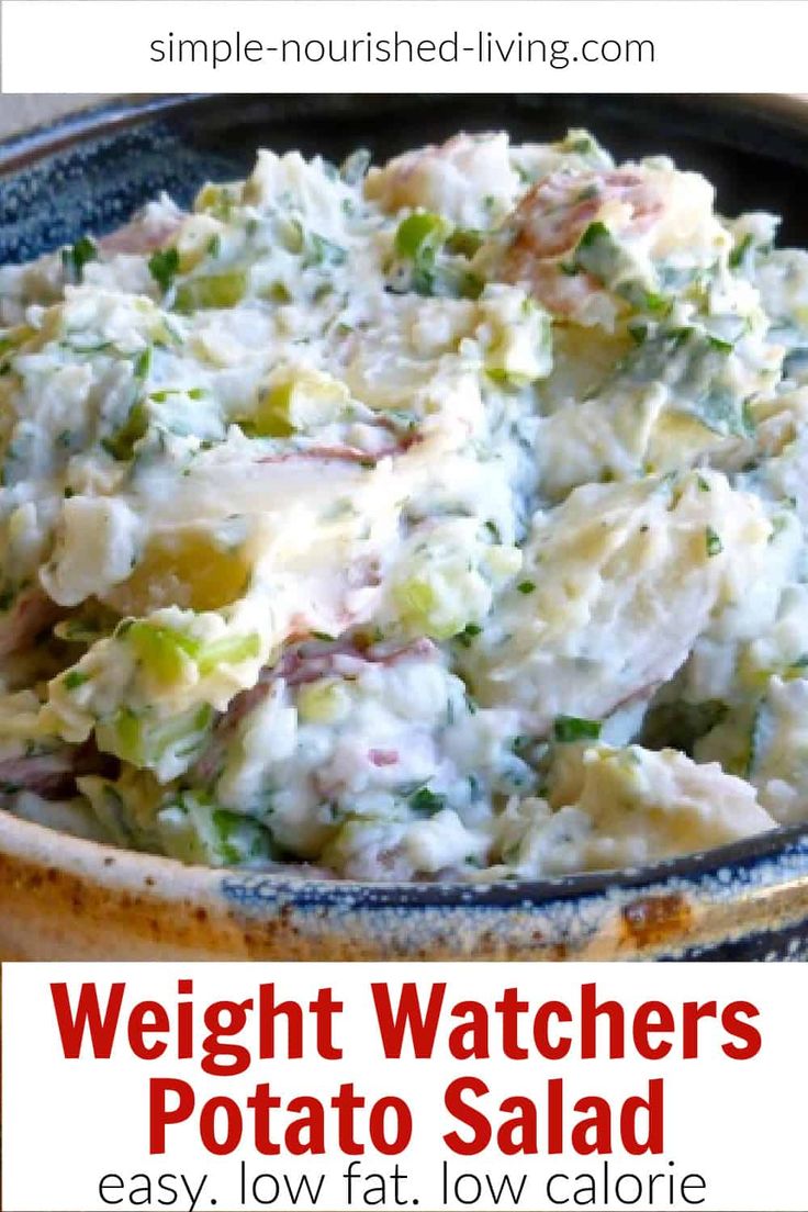 Potato Salad Simple, Ww Vegetarian, Healthy Potato Salad Recipe, Red Potato Salad Recipe, Weight Watchers Salad, Potato Salad Recipes, Salad Simple, Red Potato Salad, Potato Salad Healthy