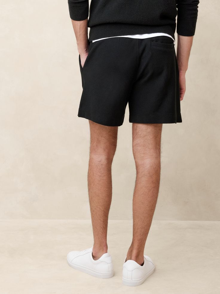 Laguna Jacquard Short | Banana Republic Black Linen Bottoms With Built-in Shorts, Relaxed Fit Summer Shorts With Straight Hem, Summer Shorts With Relaxed Fit And Straight Hem, Relaxed Fit Shorts With Straight Hem For Summer, Modern Bottoms With Elastic Waistband For Summer, Modern Short Bottoms For Summer, Relaxed Short Bottoms With Side Pockets, Sporty Bottoms With Straight Hem For Summer, Relaxed Short Length Bottoms With Side Pockets