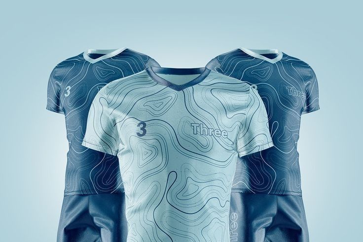 two soccer uniforms designed to look like the same team uniform as they are worn in blue and white