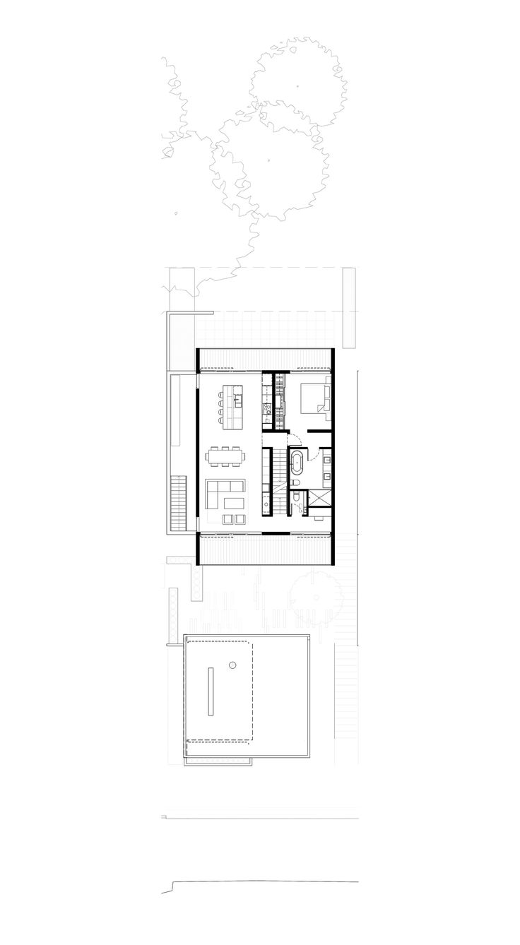 the floor plan for a small house with two rooms and one living room in it