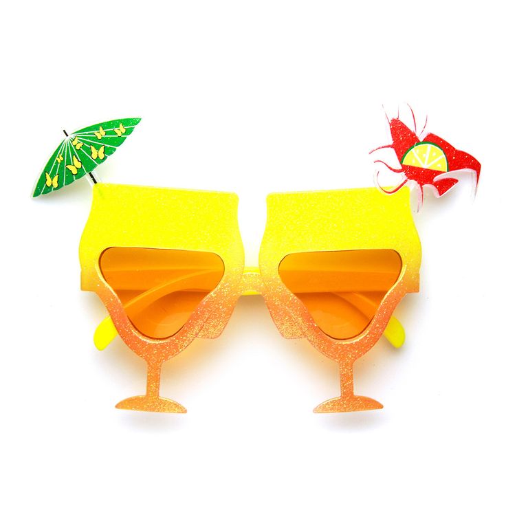 Cocktail Mixed Drink Party Time Celebration Novelty Sunglasses Playful Summer Party Supplies, Yellow Plastic Party Sunglasses, Yellow Plastic Sunglasses For Party, Novelty Plastic Sunglasses For Summer, Novelty Sunglasses For Summer, Plastic Sunglasses With Uva Protection For Party, Fun Orange Plastic Sunglasses, Novelty Tinted Sunglasses For Summer, Fun Summer Party Sunglasses