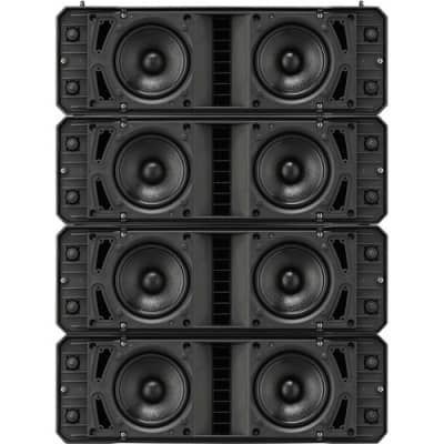 four speakers stacked on top of each other