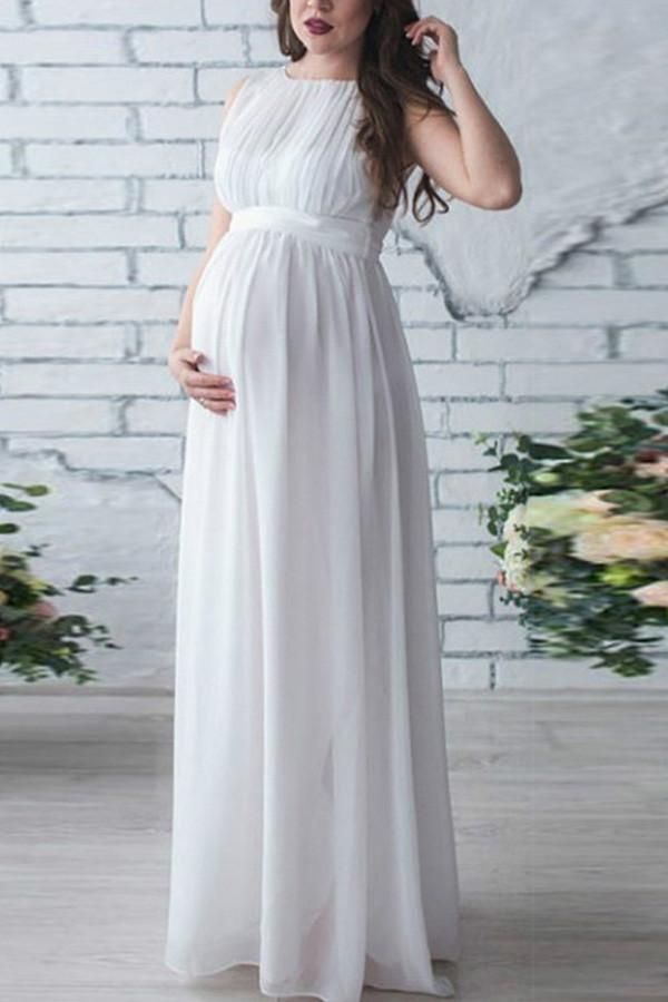 Cheap Solid Chiffon Sleeveless Maternity Maxi Dress – Glamix Maternity Elegant Maternity Dresses, Chiffon Maternity Dress, Maternity Long Dress, Maternity Maxi Dress, Maternity Dresses For Photoshoot, Maternity Maxi, Photoshoot Dress, Maternity Gowns, Pregnancy Maxi Dress