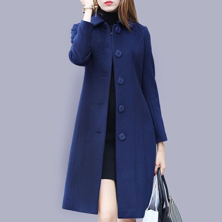 Celana Jins, Winter Cloak, Trench Coats Women Long, Female Suit, Woolen Coat Woman, Hepburn Style, Middle Age Fashion, Wool Coat Women, Long Trench