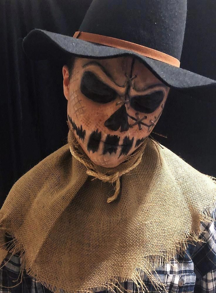 Halloween Costume Scarecrow, Makeup Halloween Costume, Scarecrow Halloween Makeup, Halloween Costumes Scarecrow, Halloween Hombre, Makeup Zombie, Scary Scarecrow, Scarecrow Makeup, Halloweenský Makeup