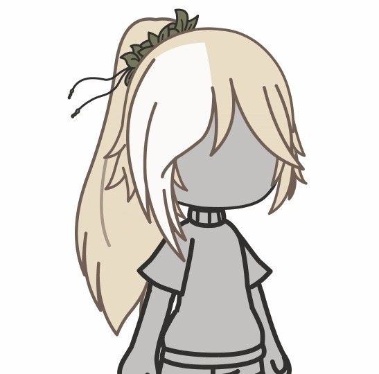 a drawing of a girl with long hair and a flower in her hair, looking to the side