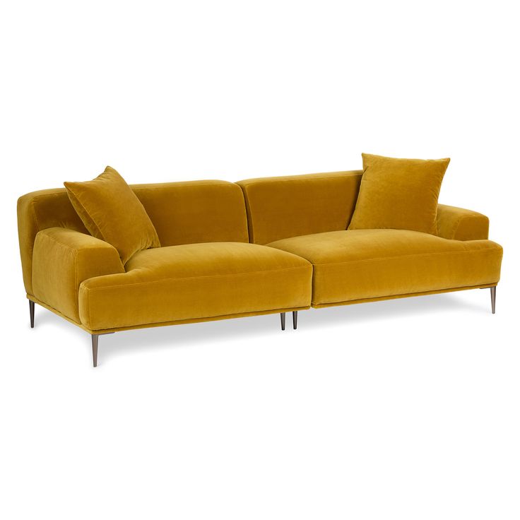 Abisko Sofa, Gold Ottoman, Small Apartment Sofa, Small Living Spaces, Contemporary Sofas, Gold Sofa, Modern Sofa Couch, Yellow Sofa, Mid Century Modern Sofa