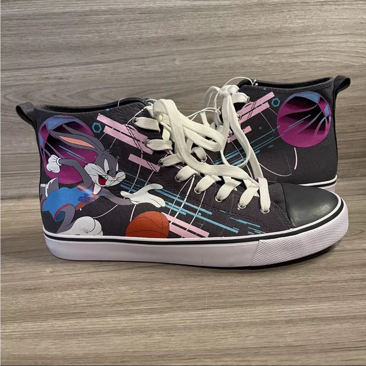 Bugs Bunny Canvas High Tops Sneakers Gray Men's Size 9 Loony Tunes Space Jam New Smoke-Free Home. Please Review All Pictures And Ask Any Questions Prior To Purchase. Casual Purple Skate Shoes For Streetwear, Casual Purple Canvas Shoes For Streetwear, Casual Purple Skate Shoes With Vulcanized Sole, Purple Lace-up Canvas Shoes For Streetwear, Casual Purple High-top Canvas Shoes, Casual Purple Sneakers For Skateboarding, Purple Lace-up Canvas Shoes Casual Style, Purple Lace-up Casual Canvas Shoes, Casual Purple Lace-up Canvas Shoes