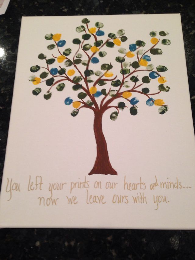 a handmade card with a tree on it