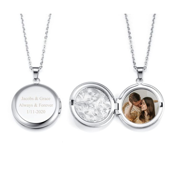 PRICES MAY VARY. ❤Personalized Full Color Picture Locket Necklace - You'll receive the exact same picture in full color on the locket necklace as the one you submit. The locket inside hold a memorial photo, and back side offer text engrave. ❤Customized Step: 1. Select the color of the pictured necklace, 2. Click on "Customized Now", 3. Personalized this pendant with photo and text, 4. Double check all the information then Add to Cart. ❤Material: Polished round locket, made with Stainless Steel,a Round Locket Necklace, Personalized Pendant Necklace, Grandma Necklace, Picture Locket, Round Locket, Photo Locket Necklace, Picture Engraving, Christmas Necklace, Engraved Stainless Steel